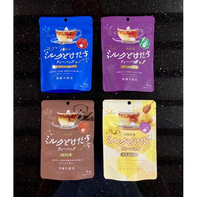 【日本🇯🇵日東紅茶】無糖奶茶茶包(4入)  經典原味 格雷伯爵 焙茶 蜂蜜奶茶 奶茶茶包