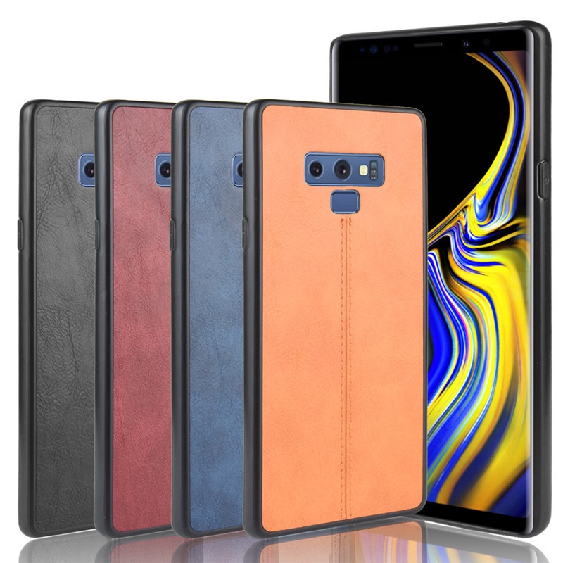 適用三星Note9手機殼Galaxy NOTE 9手機套小牛皮紋外殼N960F車線hdx1964