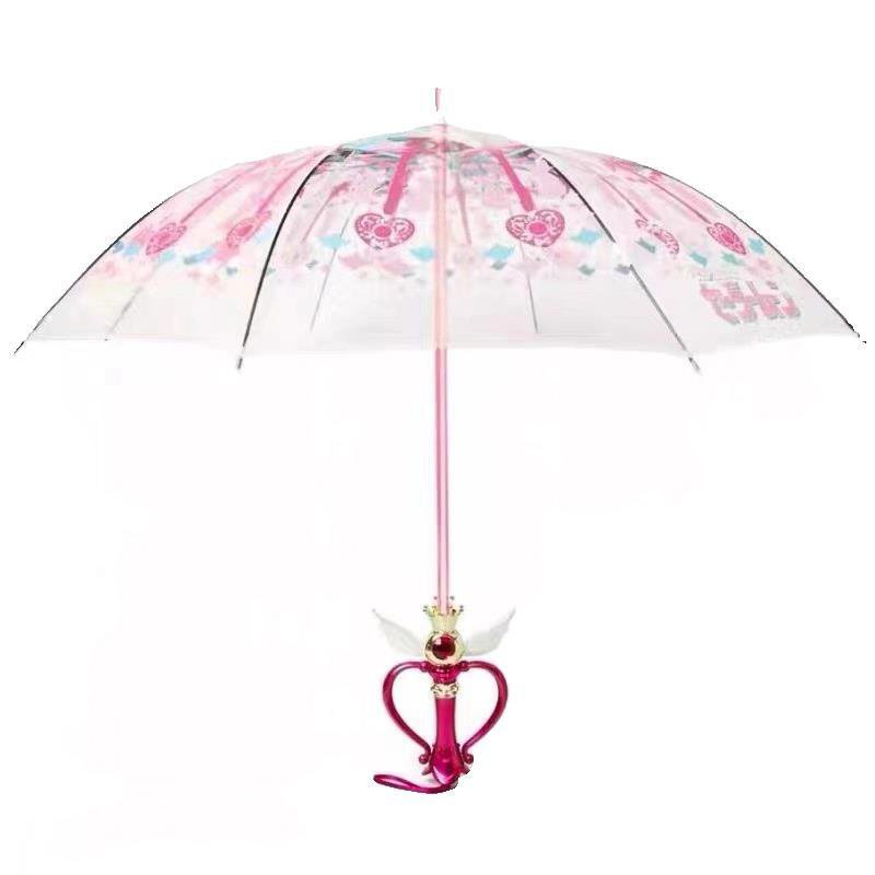 美少女戰士雨傘 魔法傘 公主雨傘 美少女二次元lolita晴雨傘日係卡通軟妹萌妹小可愛髮光公主雨傘