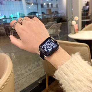 顯瘦 超細女款小蠻腰真皮錶帶 適用於Apple Watch ultra 9 8 5 6 7 SE 45/49mm