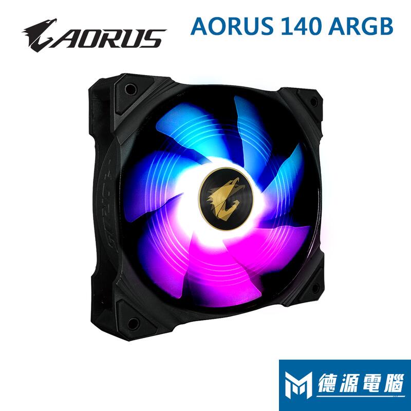 技嘉 風扇《技嘉 AORUS 140 ARGB》奈米石墨稀油軸承/1700RPM/PWM/德源MYPC