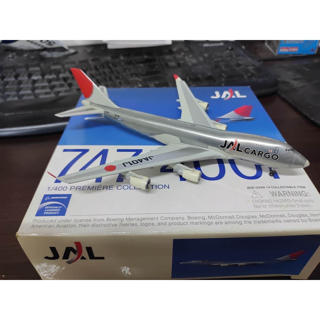 1:400 JAL 日本航空 747-400F全貨機 原金屬色機身 DRAGON製作
