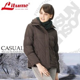 【意都美 Litume】女 PRIMALOFT ONE 輕量連帽保暖外套/吸溼.排汗.防風.防潑水 深咖啡 H7020