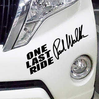 免費 Paul Walker\ 最後一次騎行\ 字母激光貼紙卡車 Windows 摩托車保險槓計算機乙烯基貼花