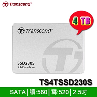 【MR3C】含稅 創見 SSD230S 4TB 4T SATA SSD固態硬碟 (TS4TSSD230S)
