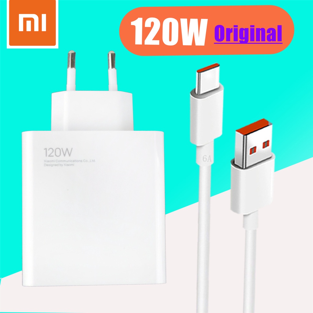 XIAOMI 120w Turbo Charger 小米原裝歐盟快速 6A Type C 數據線適用於 Mi1112 U