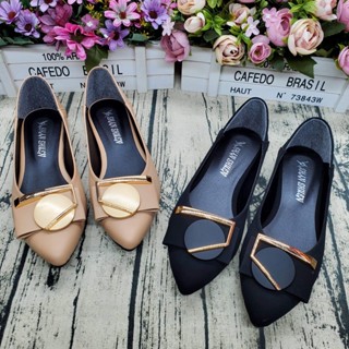 M.M.D SHOES🔝MIT製 金屬釦尖頭底跟平底鞋 尖頭包鞋 一鞋兩穿 樂福鞋 懶人鞋 上班鞋 通勤鞋 平底鞋