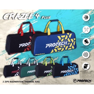 Protech Crazee 4 Plus(2 個拉鍊羽毛球拍袋)