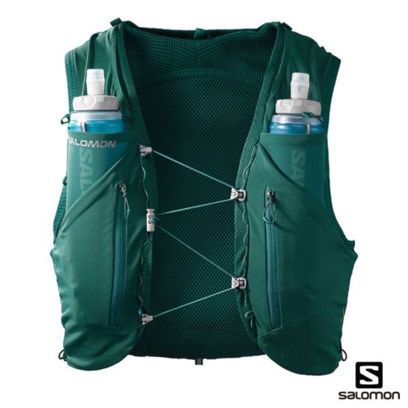 Salomon ADV SKIN 12 水袋背包 野跑背心  野跑背包  M號 洋綠（無軟水壺）