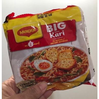 ( 特大包 ) ( 單包 ) ( 106克 ) 馬來西亞 Maggie 美極 快熟麵 泡麵 - 咖哩 口味