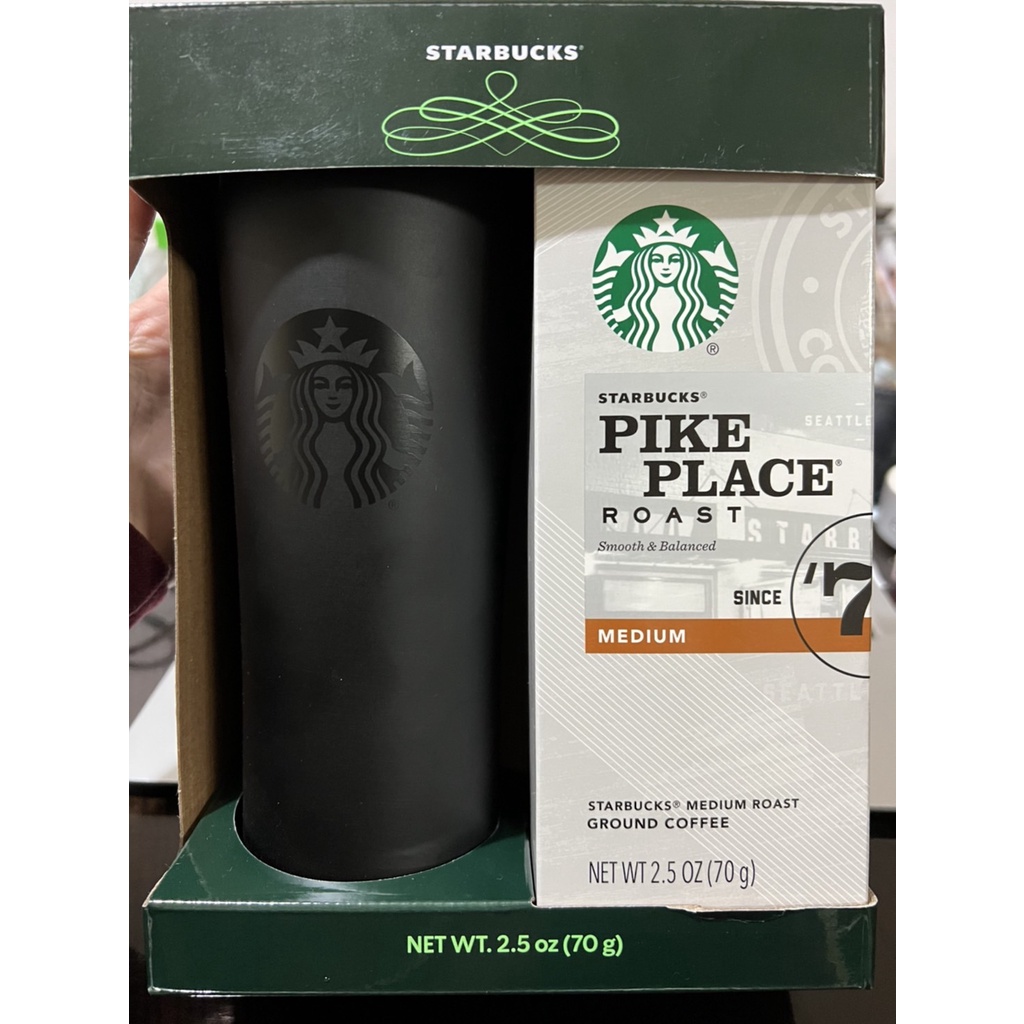 好市多/Starbucks 咖啡不銹鋼旅行杯禮盒組 隨行杯 附咖啡粉