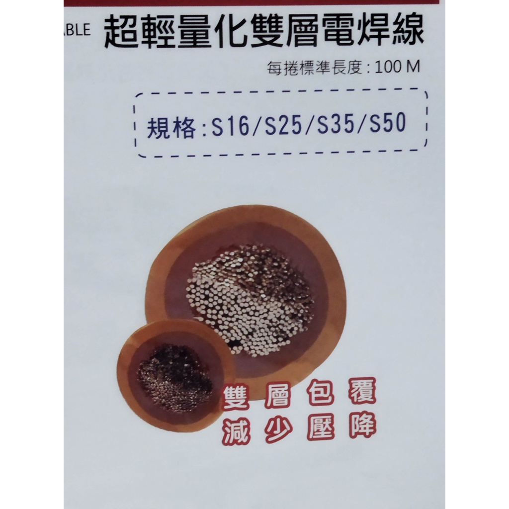 (附發票)超輕量化橘皮電焊線S25(80AA)/台灣製