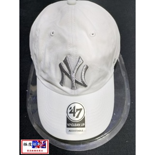 <極度絕對> 47 Brand NY CLEAN UP MLB 金屬字 水洗 刺繡 老帽 鴨舌 棒球帽