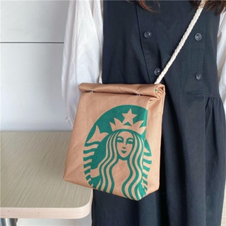 Starbucks 新款高顏值星巴克同款斜跨包大容量後背包
