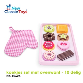 【荷蘭New Classic Toys】甜心烤盤甜點10件組 10625 烘焙 家家酒 廚房玩具
