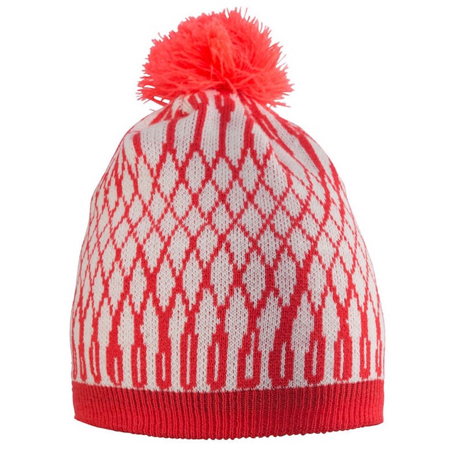 【瑞典 Craft】Snowflake Hat雪花帽.彈性透氣保暖針織羊毛帽.毛線帽/雙層保暖結構_紅色_1905530