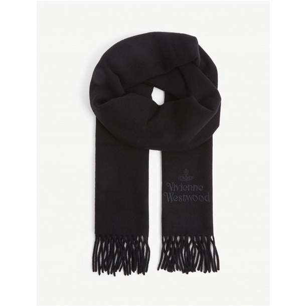 ［限時特價‼️現貨］Vivienne Westwood wool scarf 圍巾 黑色