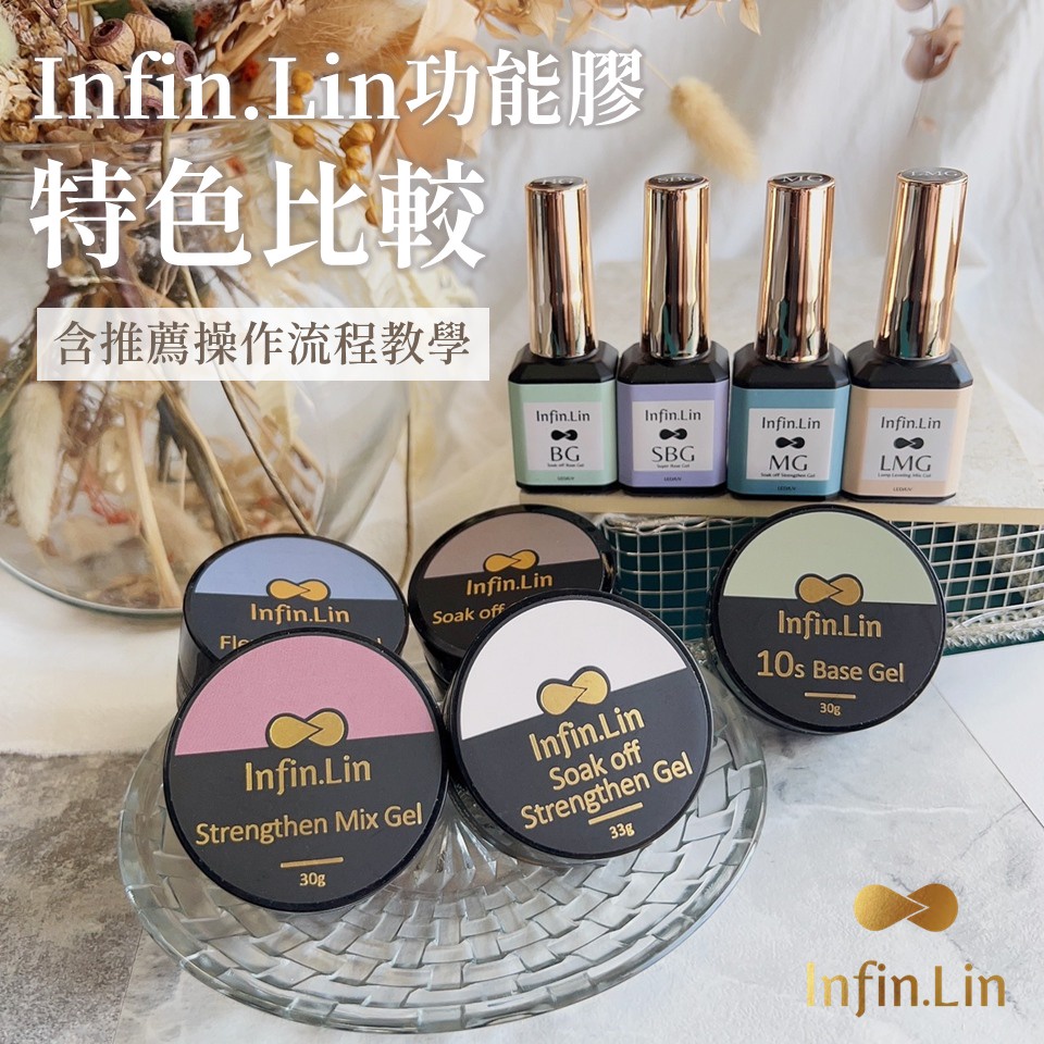 現貨｜晶采 Infin.Lin 功能膠 超能底膠 平衡劑 固定 可卸底膠 建構 上層 延長 延甲 免清上層 霧面上層