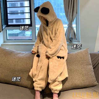 【LULU服飾專區】珊瑚絨睡衣女ins鼕季新款網紅甜美法蘭絨長款睡衣少女傢居服套裝