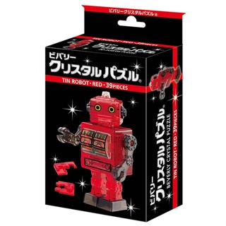 日本進口拼圖3D水晶透明立體拼圖 機器人 紅色 50202 BEVERLY正版