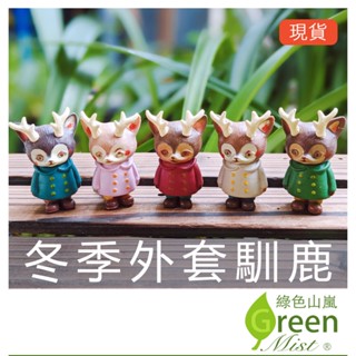 外套馴鹿 微景觀 拍攝道具 生態瓶裝飾 園藝造景 苔蘚盆栽裝飾 多肉植物裝飾【綠色山嵐】