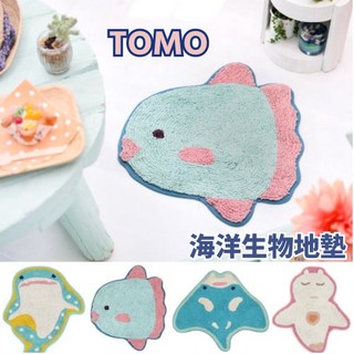 現貨🌸日本空運》TOMO 海洋動物地墊 造型地墊 腳踏墊 浴墊 墊子 吸水墊 玄關 浴室 奈島選物