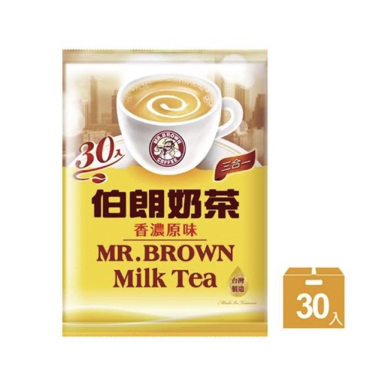 伯朗咖啡 伯朗三合一奶茶-30入/袋