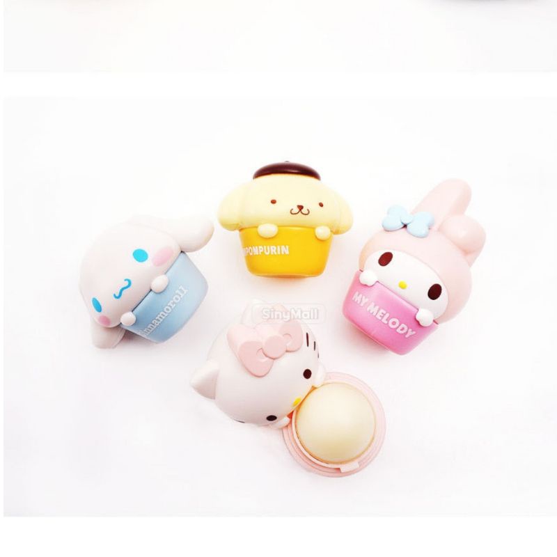 【韓國限定】三麗鷗卡通造型護唇膏 Hello Kitty 美樂蒂 大耳狗