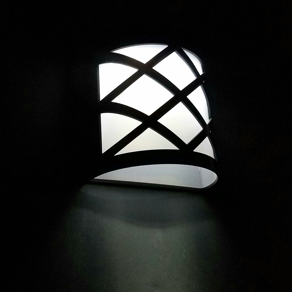 【太陽能百貨】B-04 太陽能燈 6LED 半圓壁燈 庭院燈 籬笆燈 柵欄燈 庭園裝飾燈 (白/黃光)