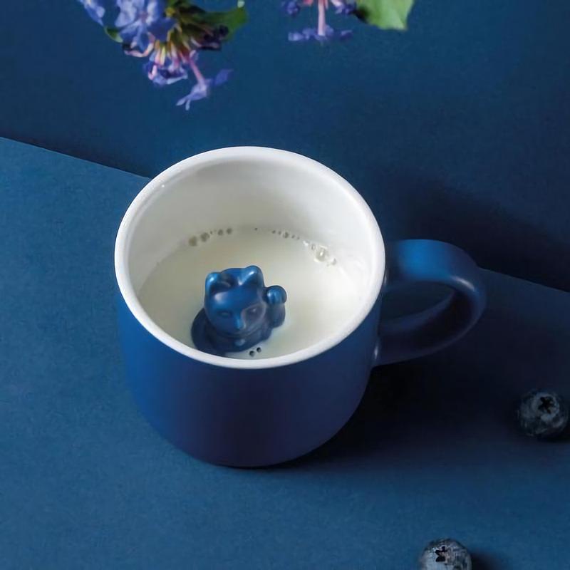 DONKEY PRODUCTS Lucky Cat造型馬克杯/ 藍 eslite誠品