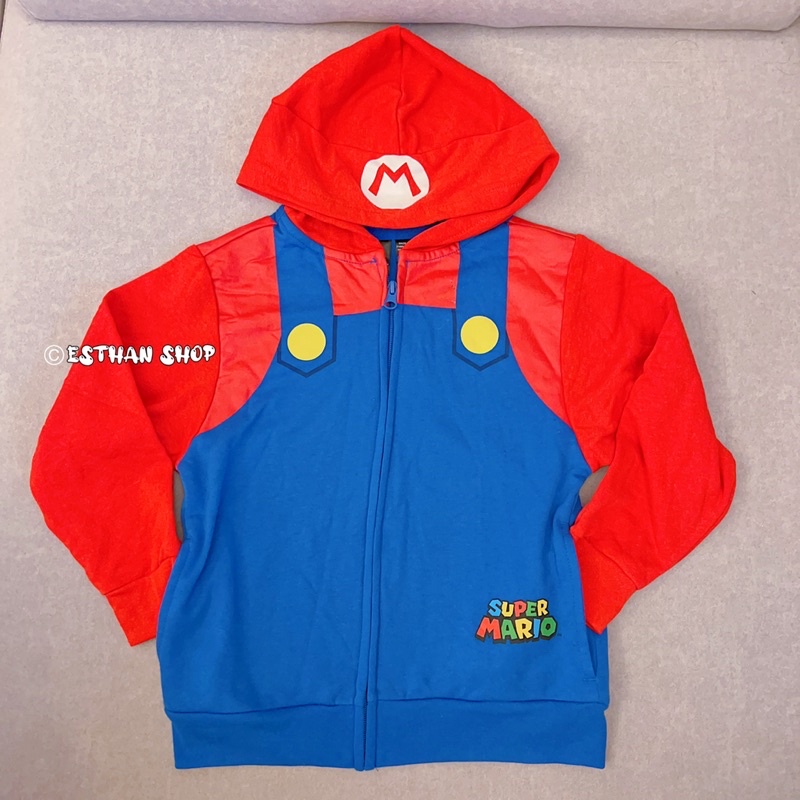 衣斯坦寶｜美國正版 Mario 瑪利歐 6-10y 120-160cm 外套 保暖 兒童 衣服 超級瑪莉 瑪利兄弟