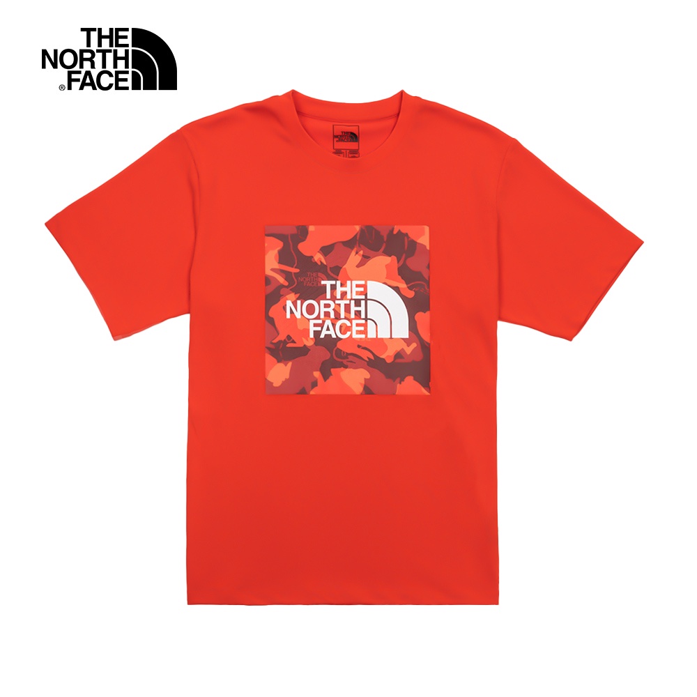 The North Face北面【新年款】男款紅色兔紋迷彩LOGO印花寬鬆短袖T恤｜81QH15Q