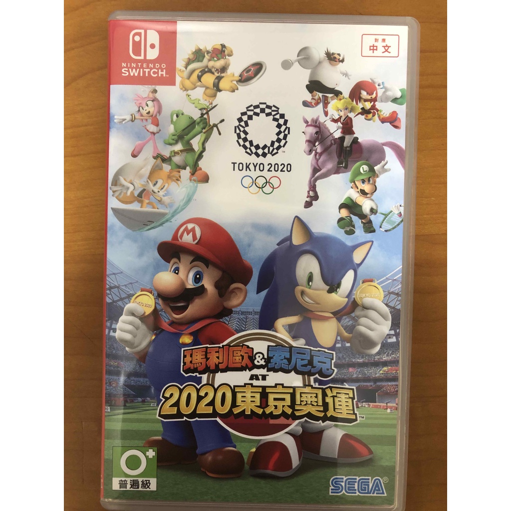 Switch 遊戲片 瑪利歐&amp;索尼克 AT 2020東京奧運 中文 二手近全新 （免運）