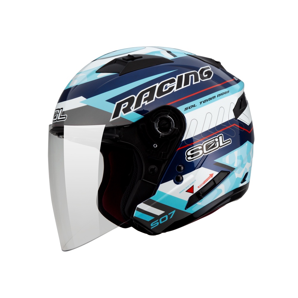 【SOL Helmets】SO-7開放式安全帽 (極速先鋒_藍/灰白藍) ｜ SOL安全帽官方商城