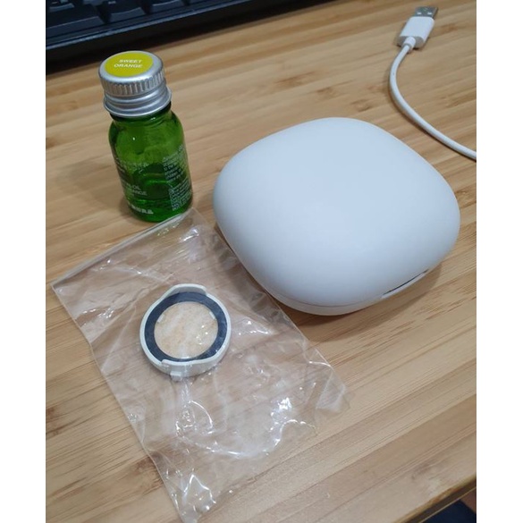 [自有物][MUJI無印良品]行動無水香氛機(包含黑色收納袋+甜橘口味)