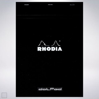 法國 羅地亞 RHODIA Head-Stapled Notepad A4 N18 上掀式點格筆記本: 黑色