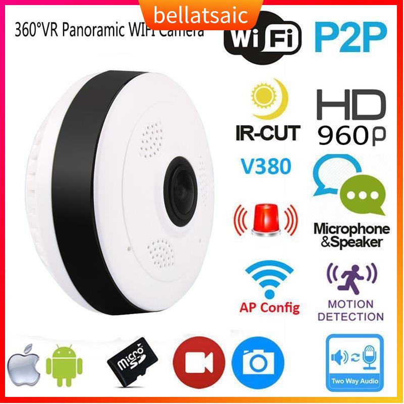 V380 Fisheye 1080P WIFI Wireless IP Camera Monitor 360° VR P