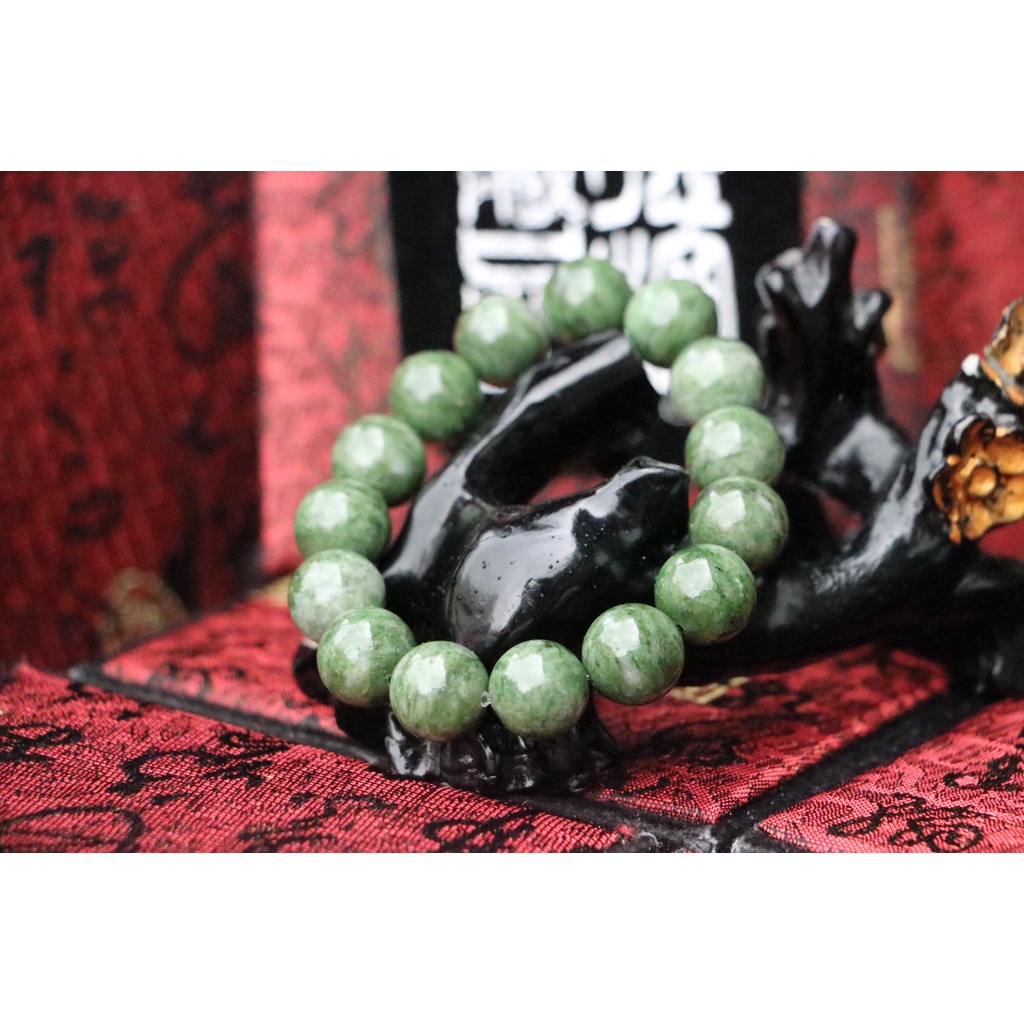 TIBUKKYO台灣德榕藏品 原礦天然綠黝簾石手珠 12mm Zoisite Stone 客製化串珠設計 礦石