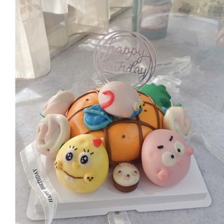 {kiki饅可愛}🤩🤗😋😋客製化 海綿寶寶 饅頭蛋糕生日造型饅頭 國小幼稚園生日分享禮