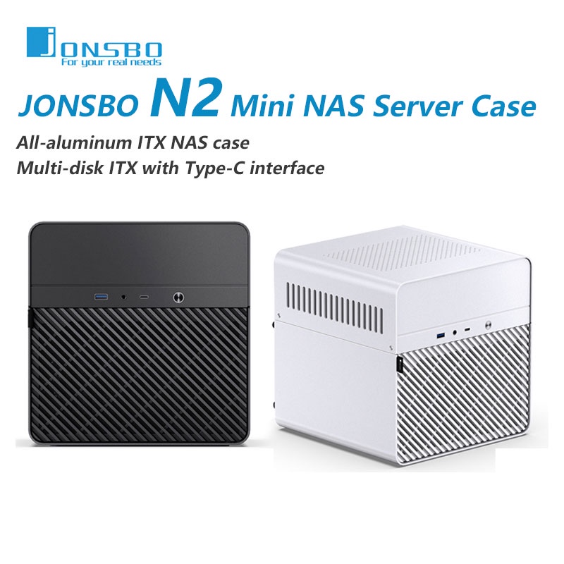 Jonsbo N2 ITX Mini NAS服務器小機箱多合一鋁箱便攜包5硬盤定位熱插拔機箱