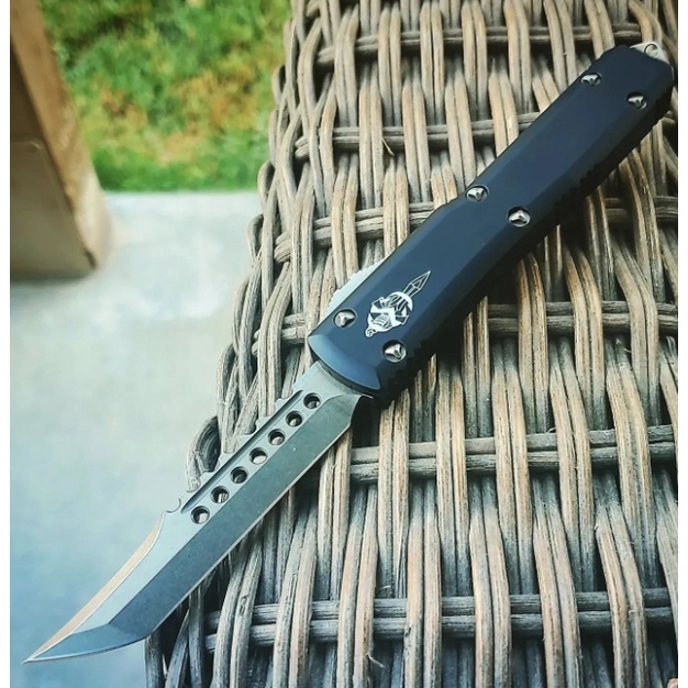 Microtech Hellhound UTX-70 地獄犬 彈簧刀 石洗刃 (( 鋁柄 美國製 EDC 隨身 刀