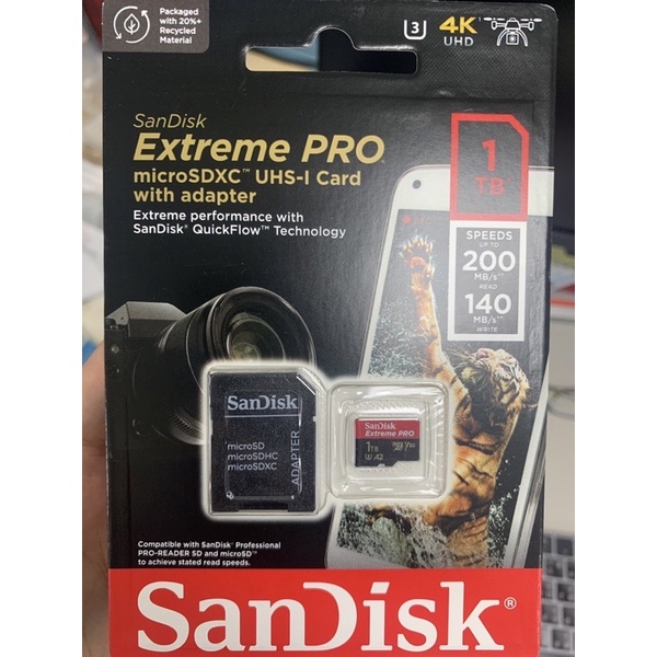 全新 未拆封 限時特價 正版保證SanDisk Extreme Pro Micro SD 1TB 記憶卡 200MB