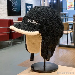 【網紅ins羔羊絨加厚保暖鴨舌護耳帽】冬季羔羊絨雙面雷鋒帽女騎電動車防風加厚毛絨護耳帽鴨舌飛行帽男