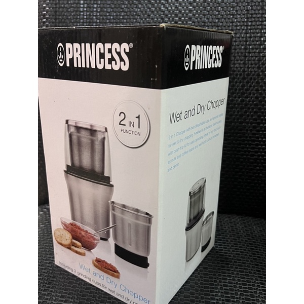 PRINCESS荷蘭公主不鏽鋼雙杯乾溼研磨機