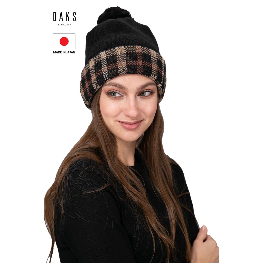 日本製 英國 DAKS 冬季保暖帽 毛帽 針織帽(D9677)