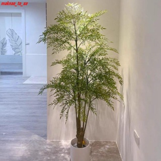 台灣熱銷仿真南天竹植物盆栽綠植仿真室內客廳落地裝飾盆景花藝擺件假樹