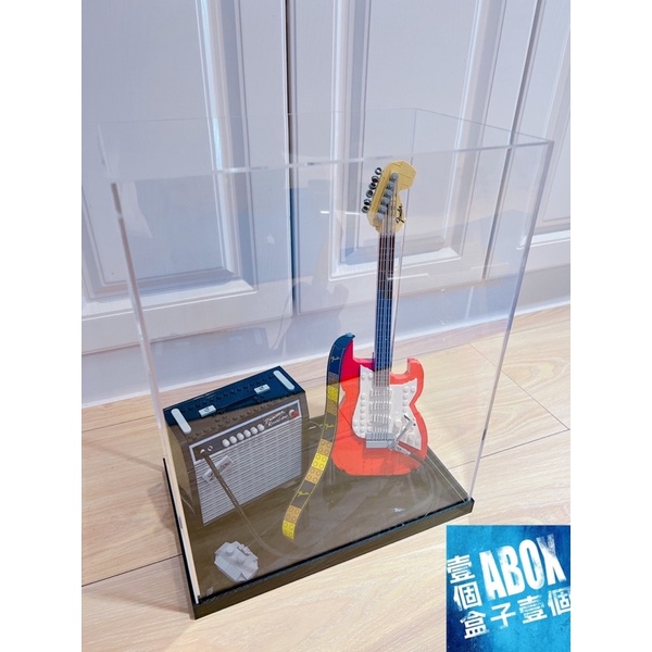 【ABOX】高透光壓克力LEGO 21329 Fender Stratocaster 電吉他 罩式展示盒