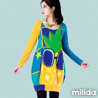 milida 圓領可愛鳳梨洋裝 MMRYGA010