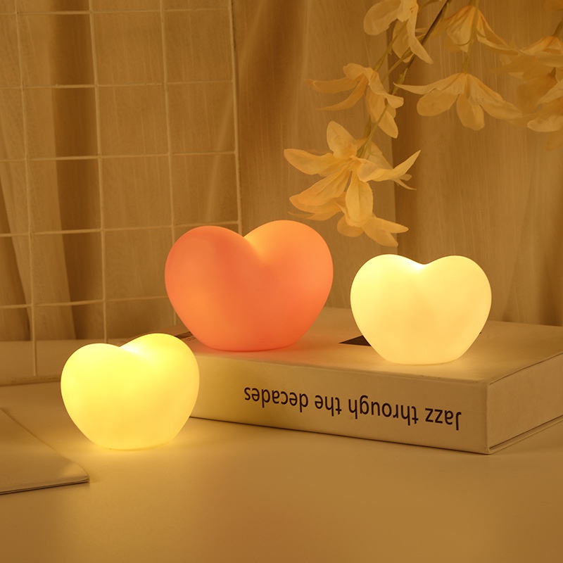心形led小夜燈創意浪漫床頭燈臥室女孩生日禮物桌面擺件裝飾燈具
