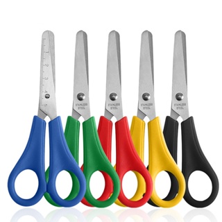 [JY] 安全剪刀 刻度剪刀 不銹鋼剪刀 手工工具 兒童剪刀 文具辦公用品